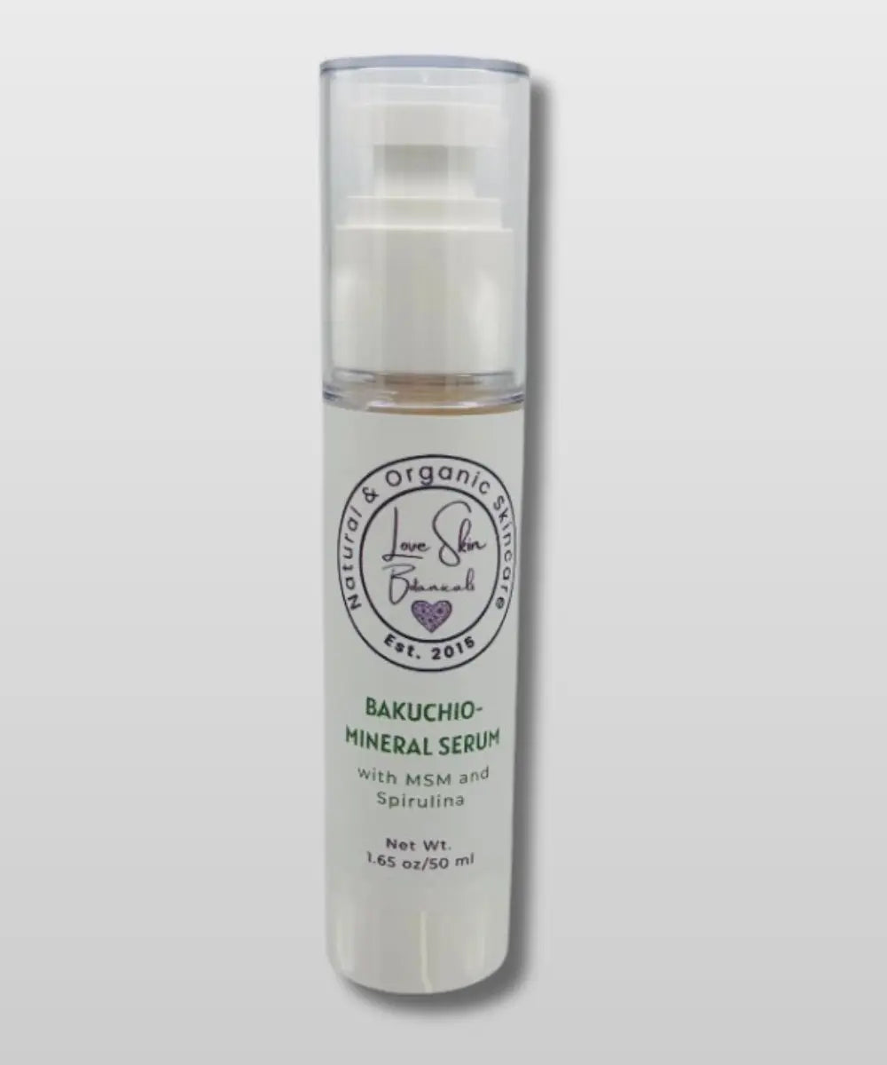 Bakuchio - Mineral Serum – Bakuchiol - Retinol Alternative with MSM & Centella Asiatica - Love Skin Botanicals - Bakuchio - Mineral Serum – Bakuchiol - Retinol Alternative with MSM & Centella Asiatica - 634855166569