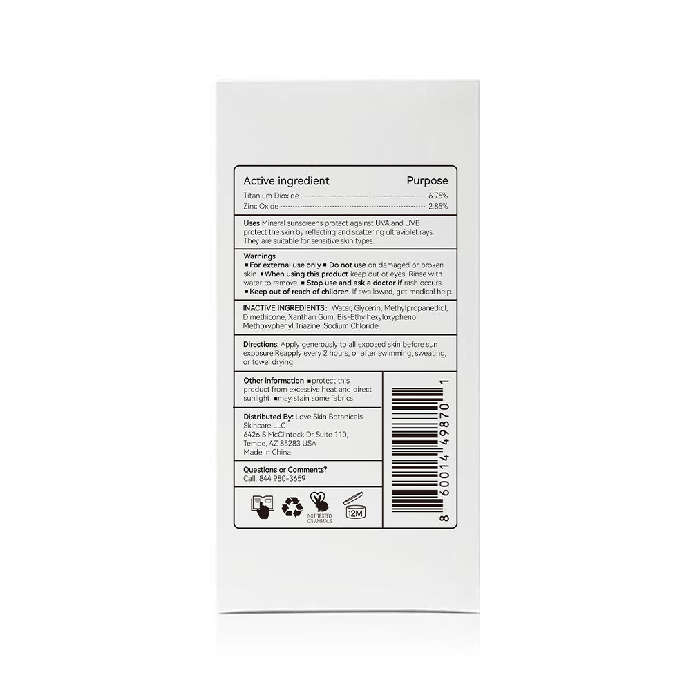 Mineral - Protect - Tinted Sunscreen Cream for Face - with Zinc & Titanium Dioxide SPF50 PA+++ - Love Skin Botanicals - Mineral - Protect - Tinted Sunscreen Cream for Face - with Zinc & Titanium Dioxide SPF50 PA+++ Love Skin Botanicals - 