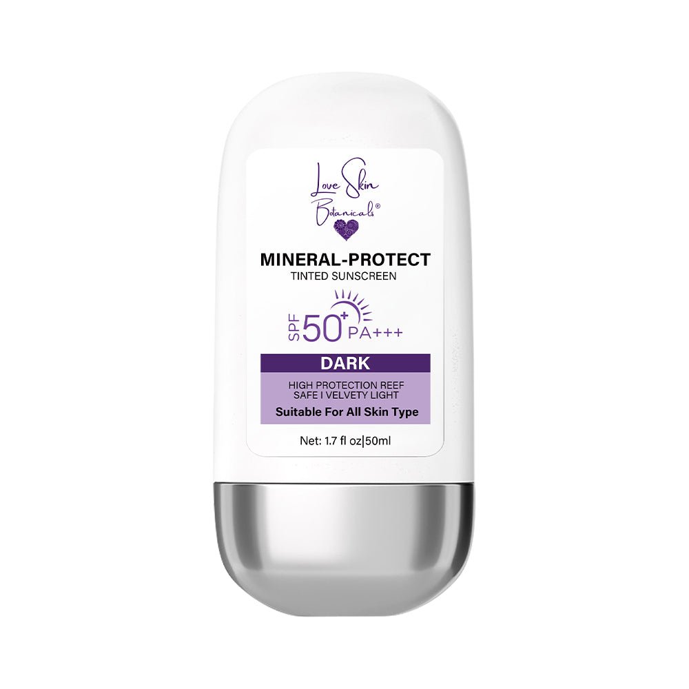 Mineral - Protect - Tinted Sunscreen Cream for Face - with Zinc & Titanium Dioxide SPF50 PA+++ - Love Skin Botanicals - Mineral - Protect - Tinted Sunscreen Cream for Face - with Zinc & Titanium Dioxide SPF50 PA+++ Love Skin Botanicals - 