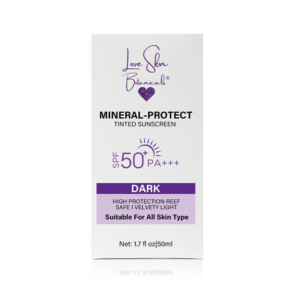 Mineral - Protect - Tinted Sunscreen Cream for Face - with Zinc & Titanium Dioxide SPF50 PA+++ - Love Skin Botanicals - Mineral - Protect - Tinted Sunscreen Cream for Face - with Zinc & Titanium Dioxide SPF50 PA+++ Love Skin Botanicals - 