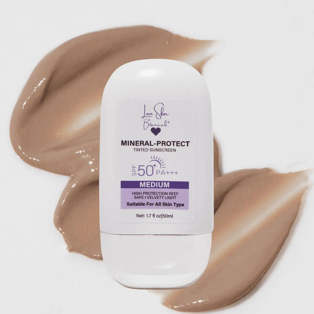 Mineral Sunscreen - Tinted & Clear SPF50 – Zinc & Titanium Dioxide | Non - Greasy, Natural Coverage - Love Skin Botanicals - Mineral Sunscreen - Tinted & Clear SPF50 – Zinc & Titanium Dioxide | Non - Greasy, Natural Coverage - 00860014498701