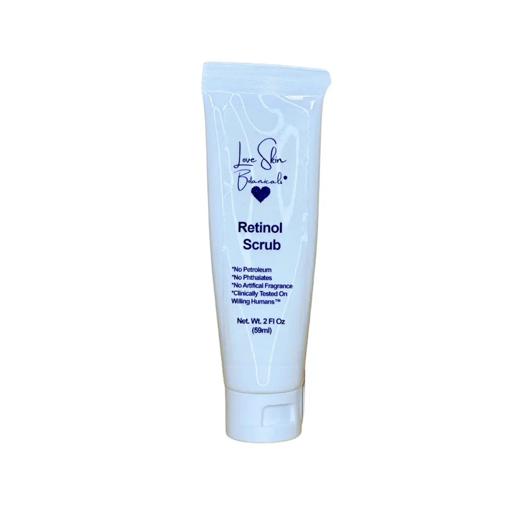 vegan retinol exfoliating face scrub skin renewing facial polish