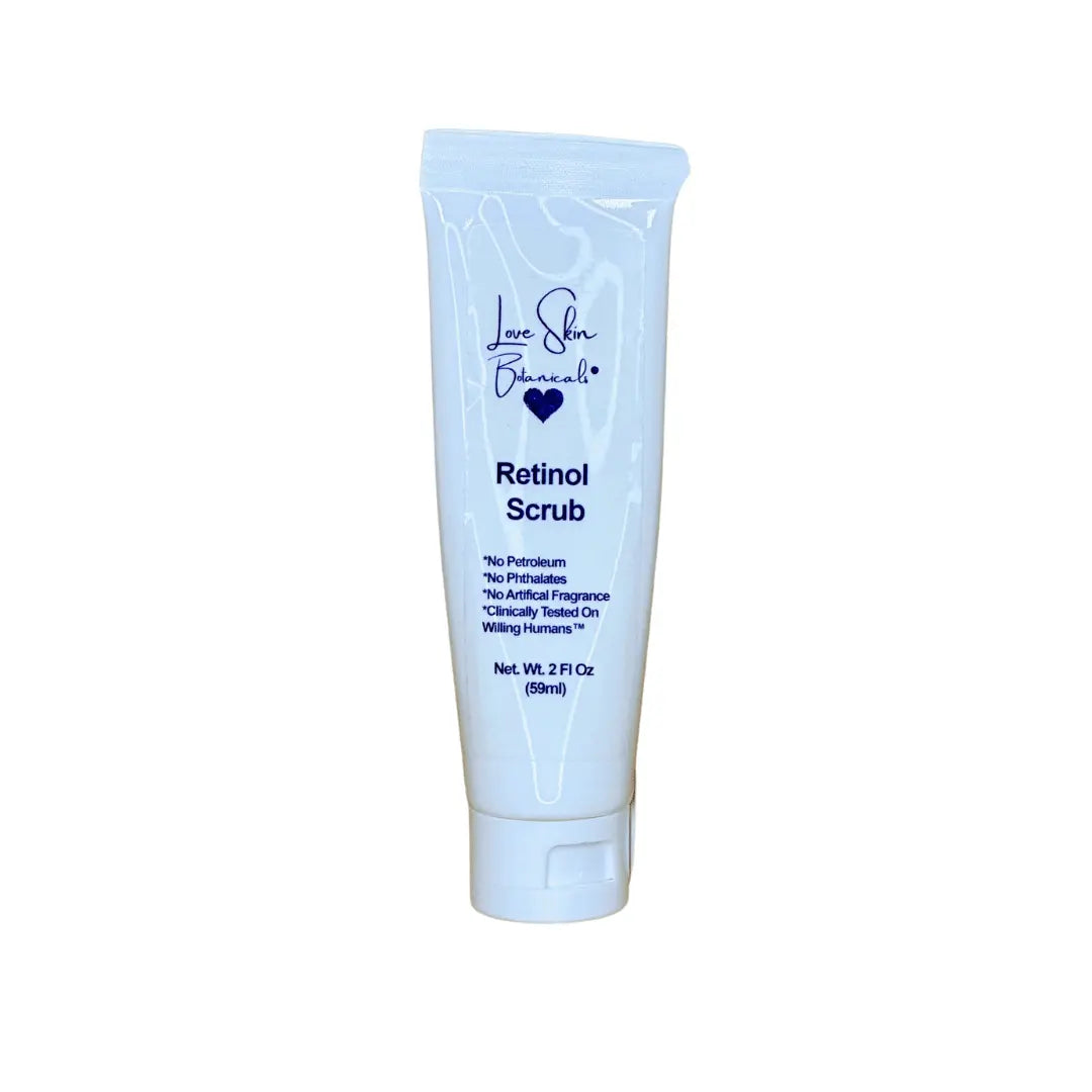vegan retinol exfoliating face scrub skin renewing facial polish