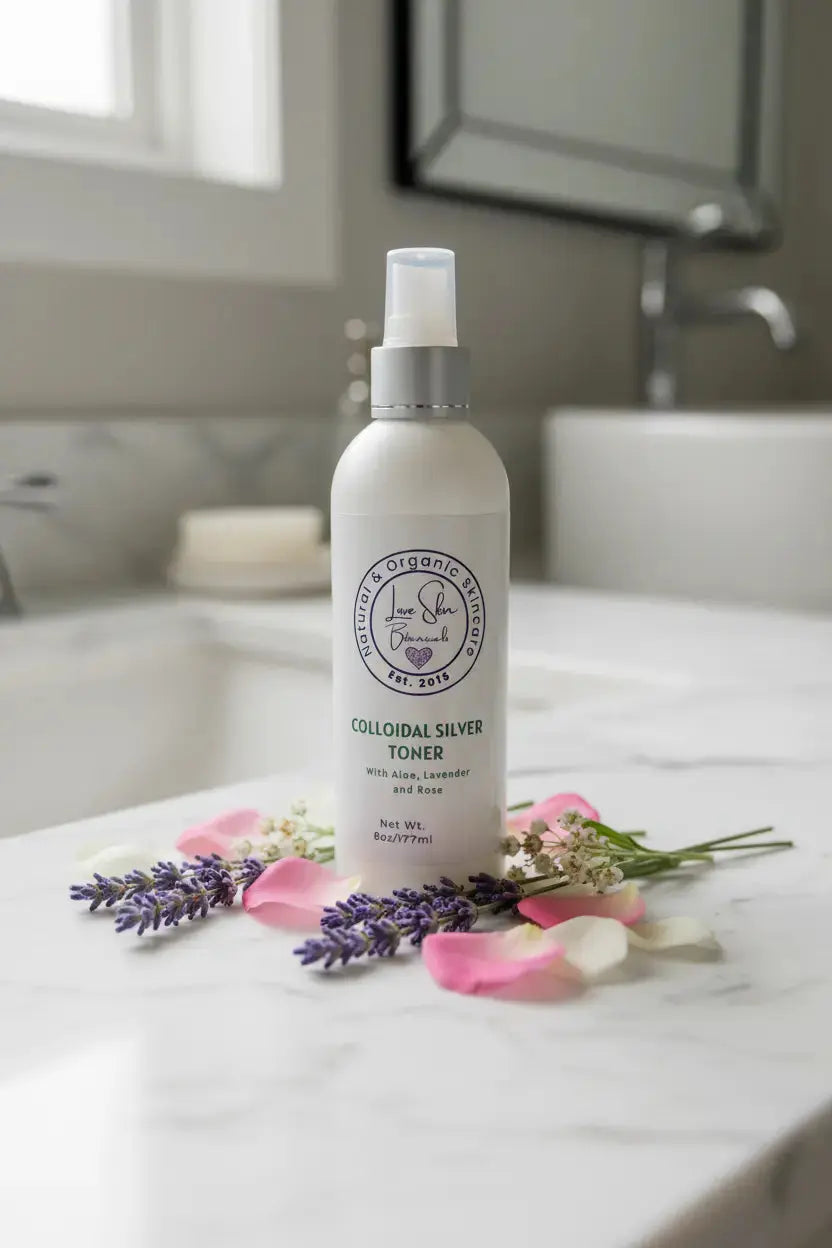 Silver Botanical Toner – Lavender & Rose Hydrating Facial Mist - Love Skin Botanicals - Silver Botanical Toner – Lavender & Rose Hydrating Facial Mist - 634855096484