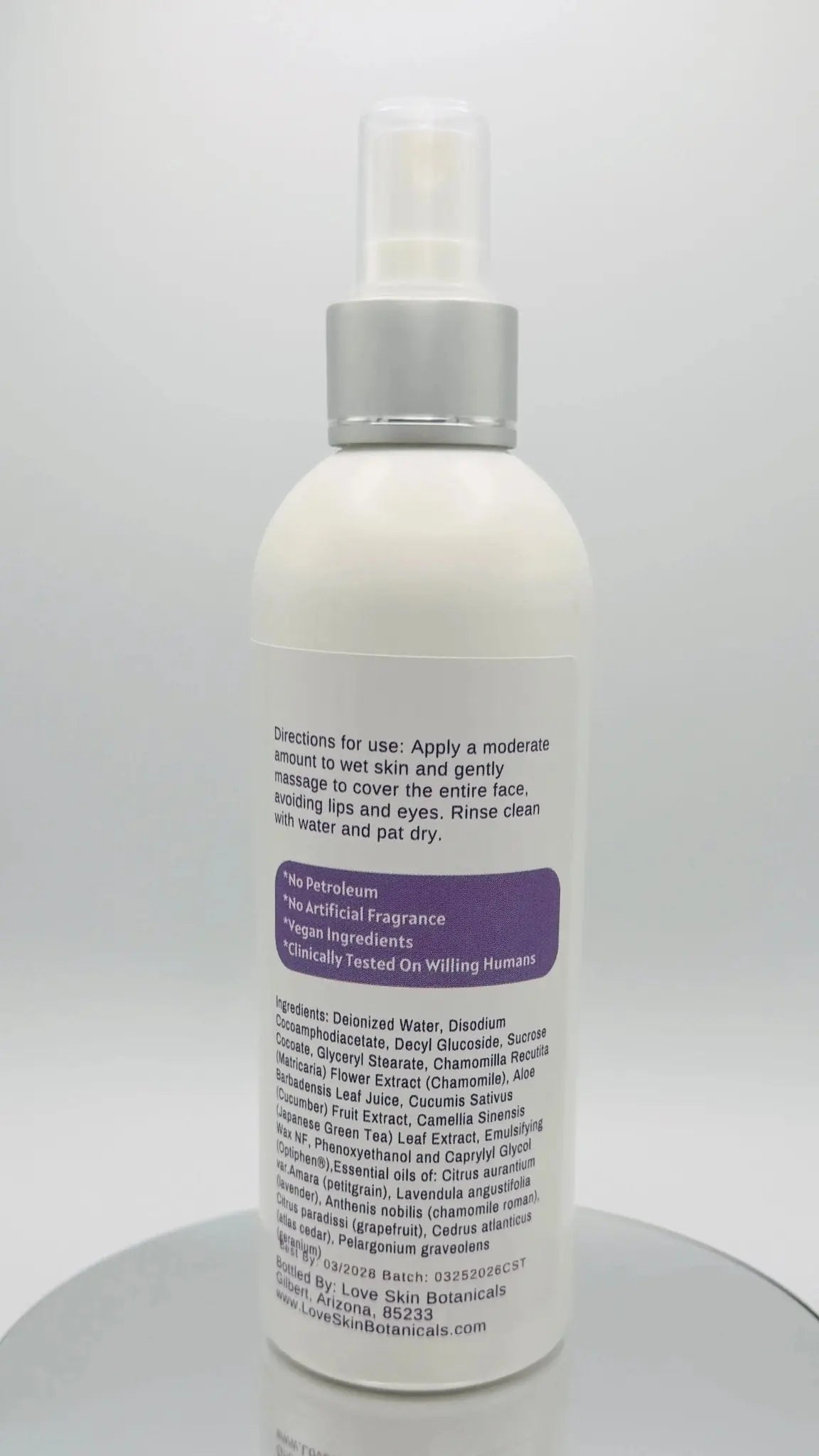 Silver Botanical Toner – Lavender & Rose Hydrating Facial Mist - Love Skin Botanicals - Silver Botanical Toner – Lavender & Rose Hydrating Facial Mist - 634855096484